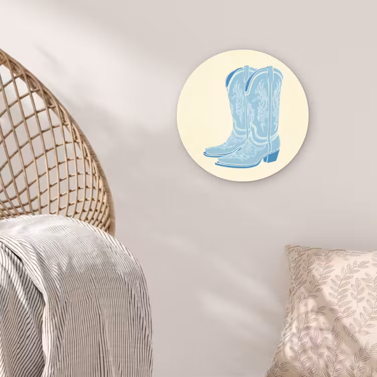 Muurcirkel - Illustratie - Cowboylaarzen - Patroon — 5