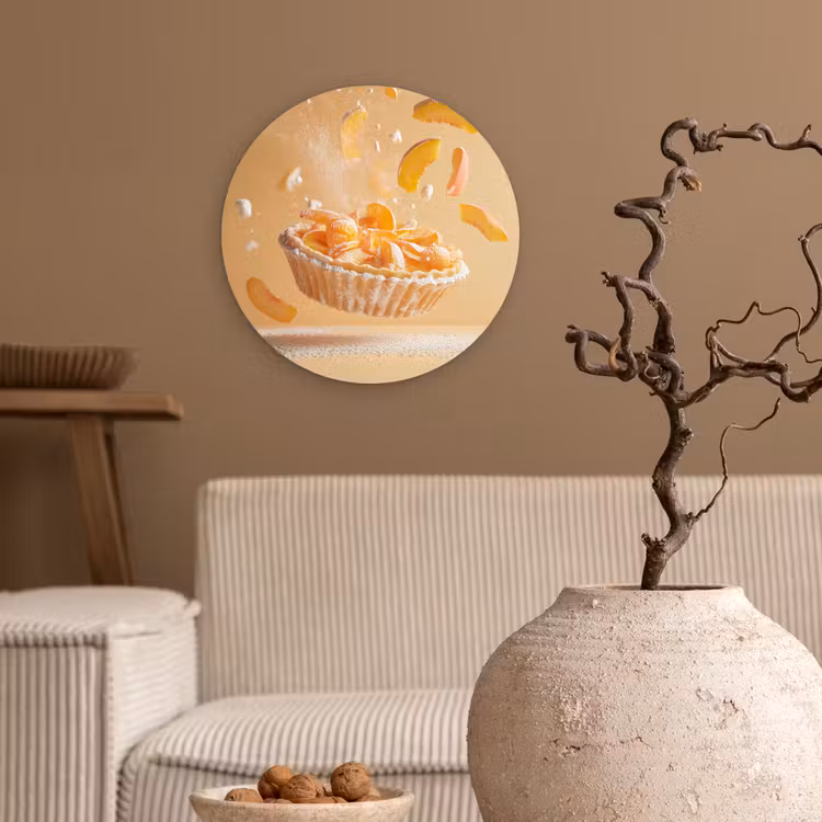 Muurcirkel - Peach - Eten - Taart - Oranje — 2