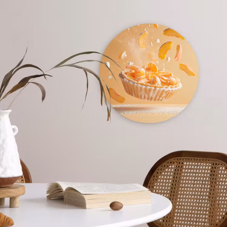 Muurcirkel - Peach - Eten - Taart - Oranje — 4