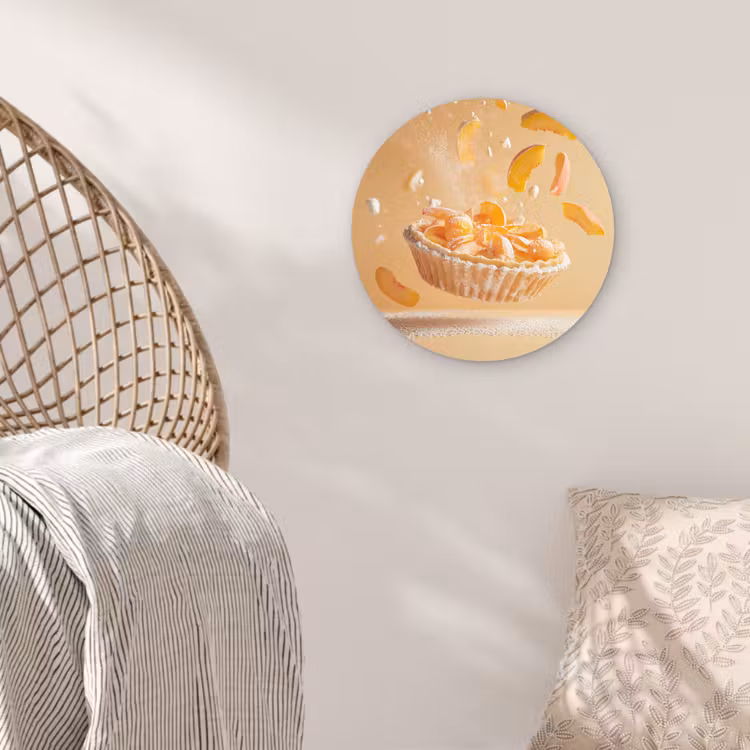 Muurcirkel - Peach - Eten - Taart - Oranje — 5