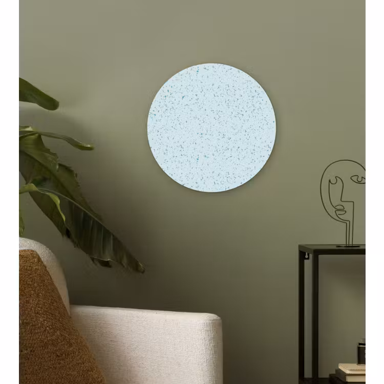 Muurcirkel - Terrazzo - Patroon - Kleurrijk - Baby Blauw — 3