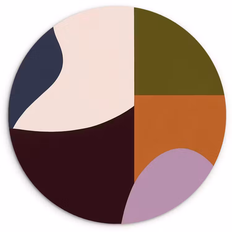 Muurcirkel - Vormen - Abstract - Kleuren - Vierkant — 1