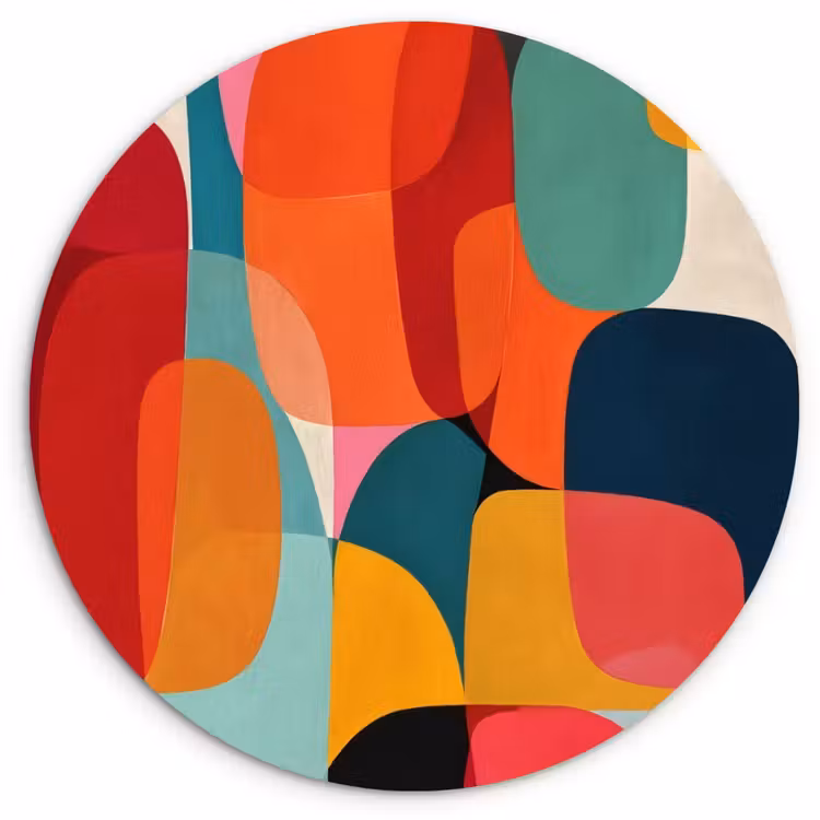 Muurcirkel - Vormen - Kleurrijk - Abstract - Vlakken — 1