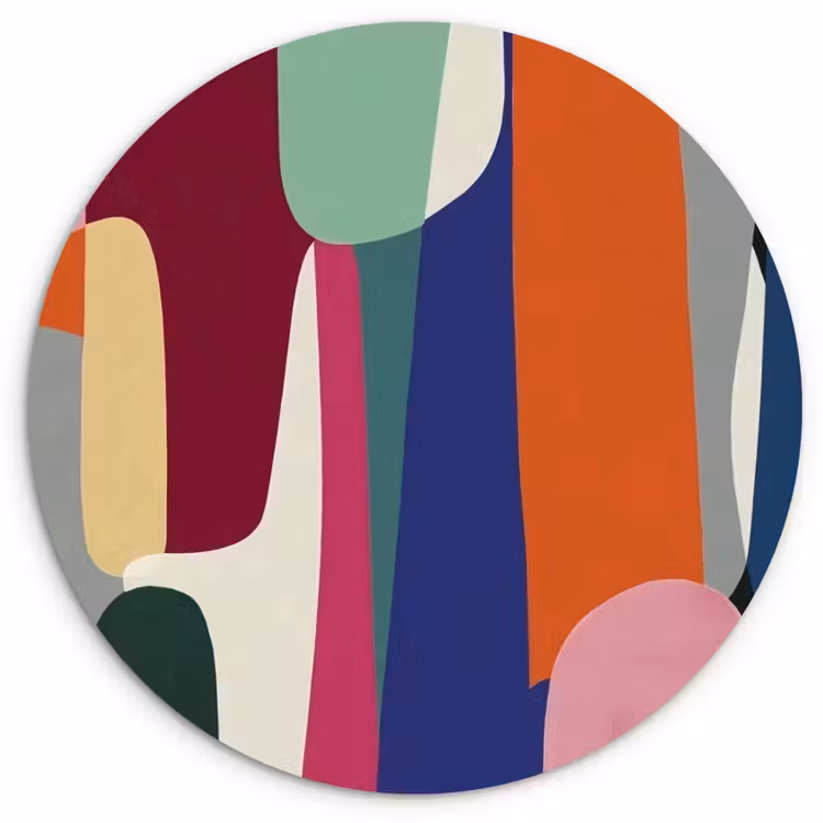 Muurcirkel - Vormen - Ritmisch - Kleuren - Abstract — 1