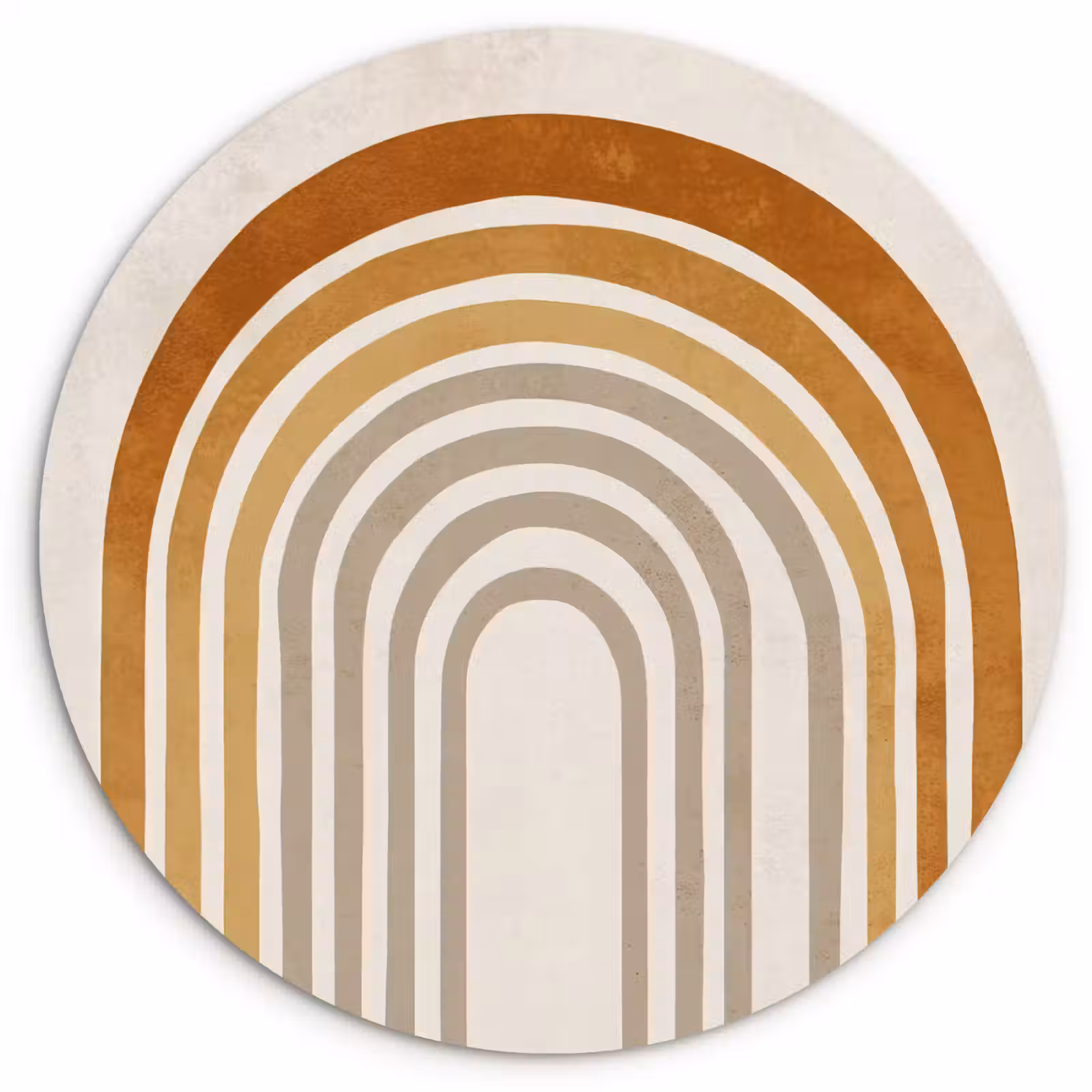 Muurcirkel - Minimalistisch - Boog - Lijnen - Beige — 1