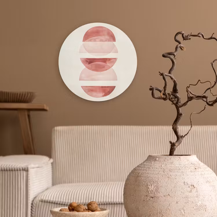 Muurcirkel - Minimalistisch - Cirkels - Roze — 2