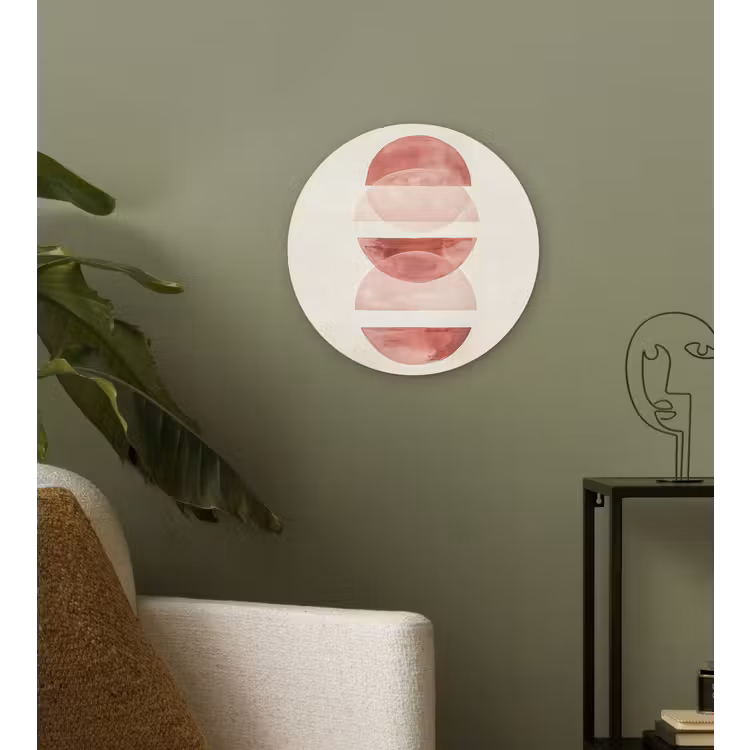 Muurcirkel - Minimalistisch - Cirkels - Roze — 3