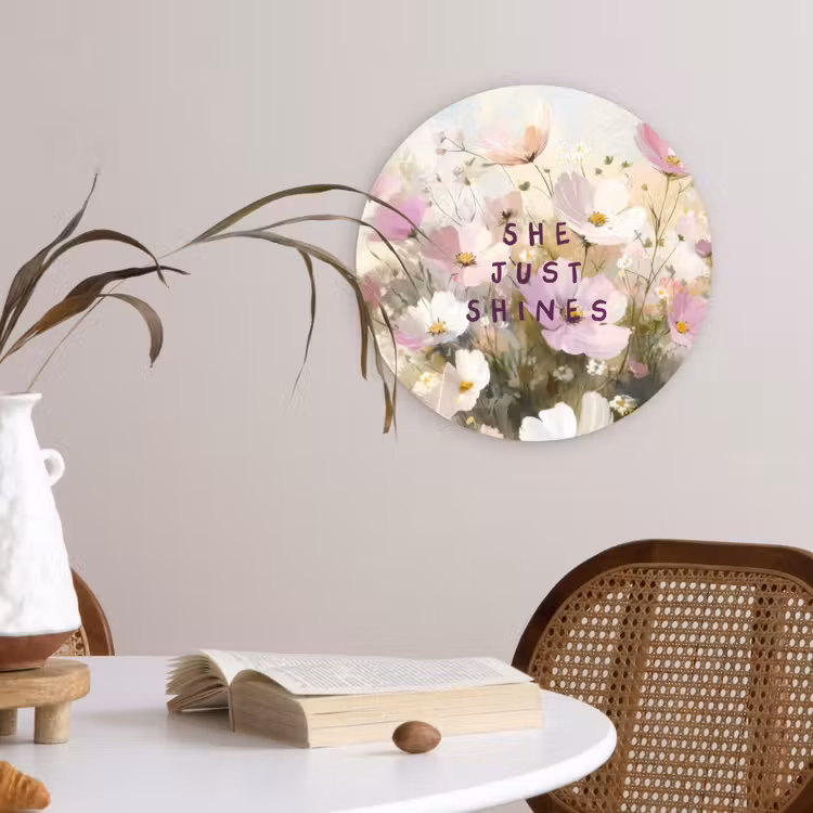 Muurcirkel - Quote - Bloemen - Schilderachtig — 4