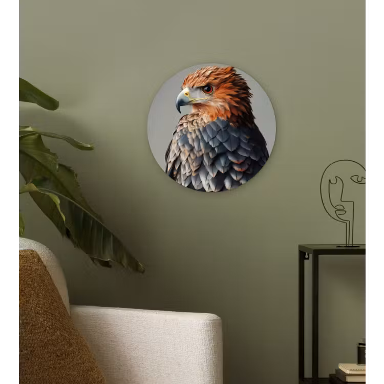 Muurcirkel - Vogel - Realistisch - Veren - Bruin — 3