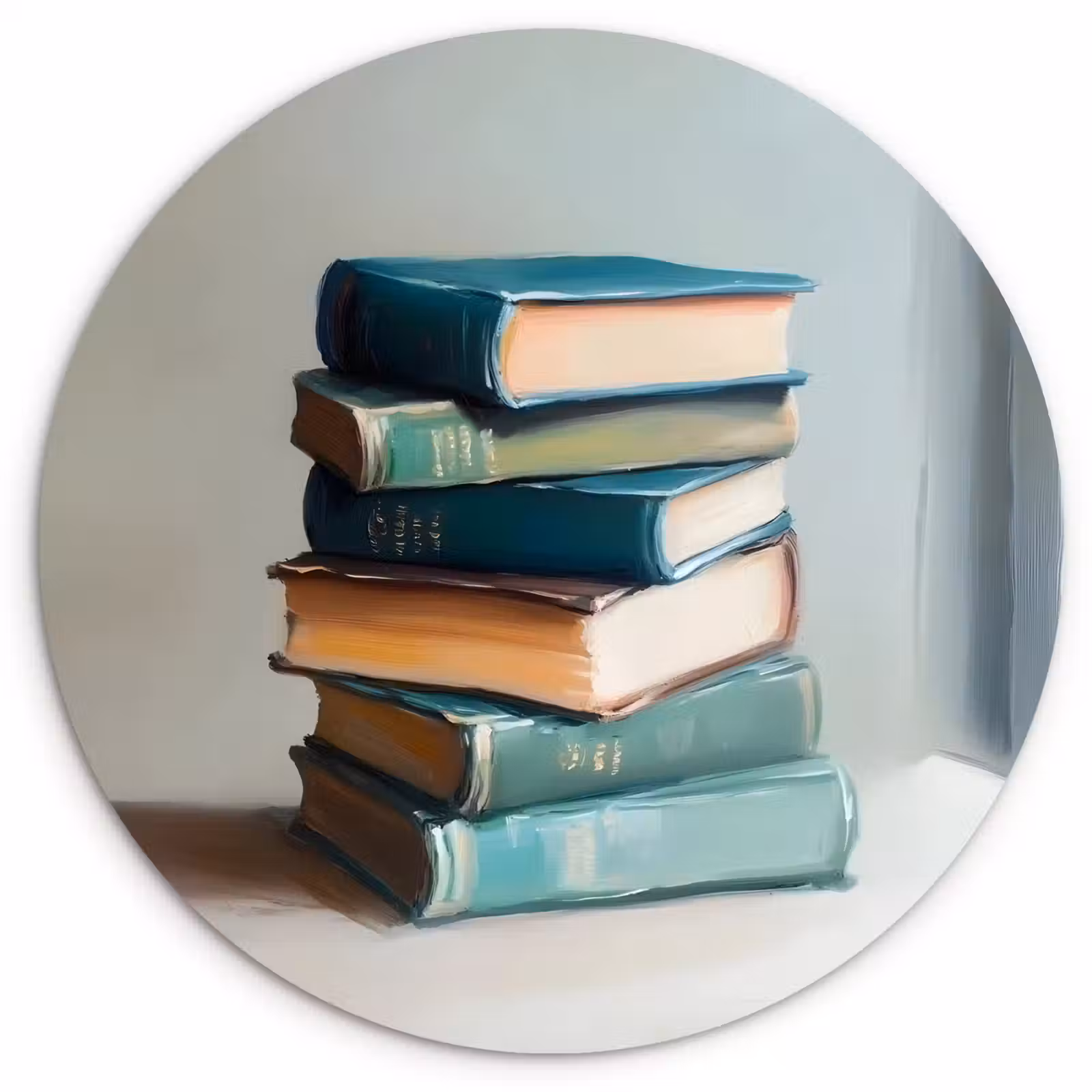 Muurcirkel - Stapel - Boeken - Groen - Daglicht — 1