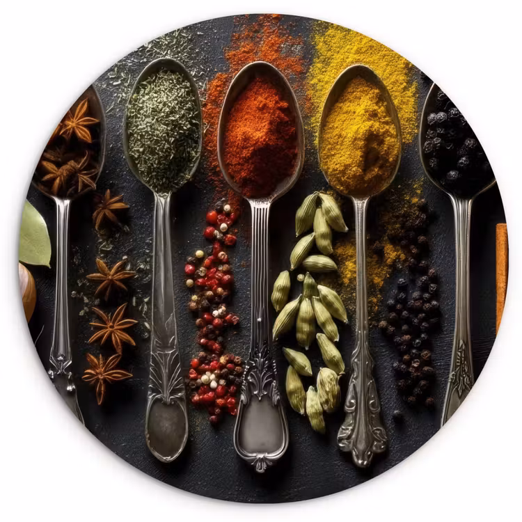 Muurcirkel - Lepels - Specerijen - Kaneel - Chili — 1
