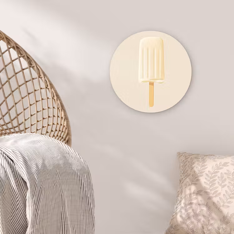 Muurcirkel - Minimalistisch - Waterijsje - Stokje - Beige — 5