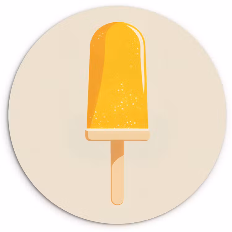 Muurcirkel - Oranje - Stokje - Waterijsje — 1