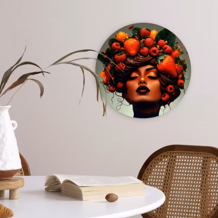Muurcirkel - Vrouw - Chocolade - Frambozen - Aardbeien - Koekjes — 4