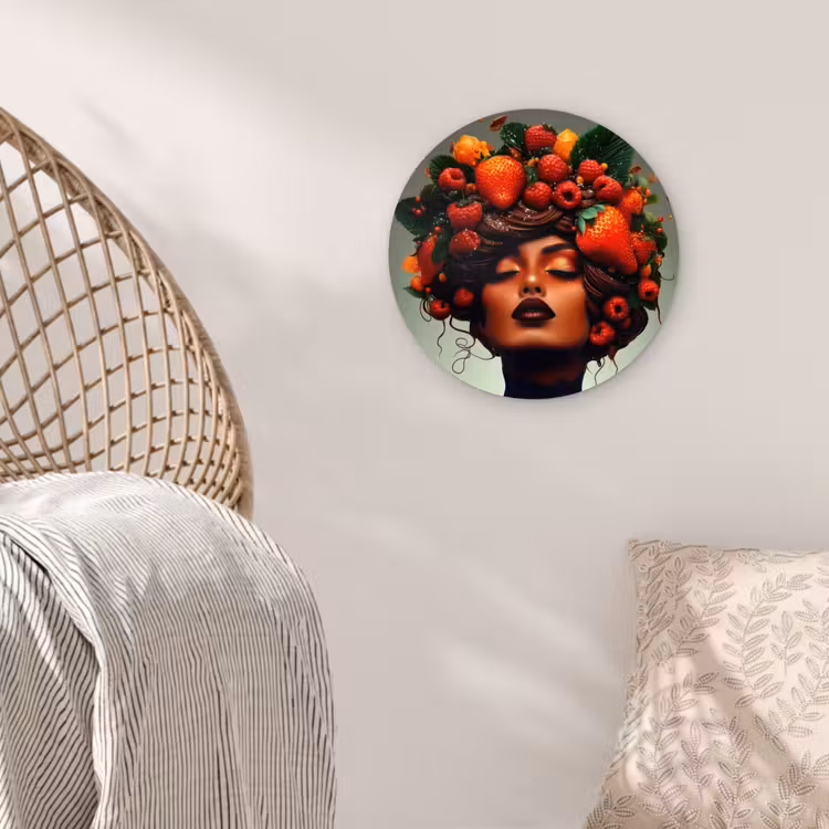 Muurcirkel - Vrouw - Chocolade - Frambozen - Aardbeien - Koekjes — 5