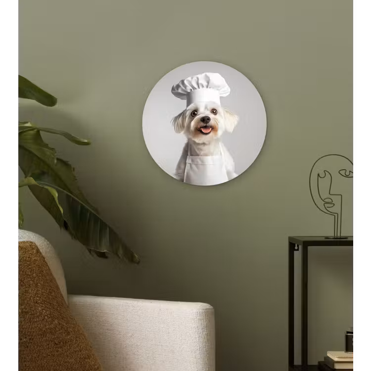 Muurcirkel - Hond - Wit - Kok — 3