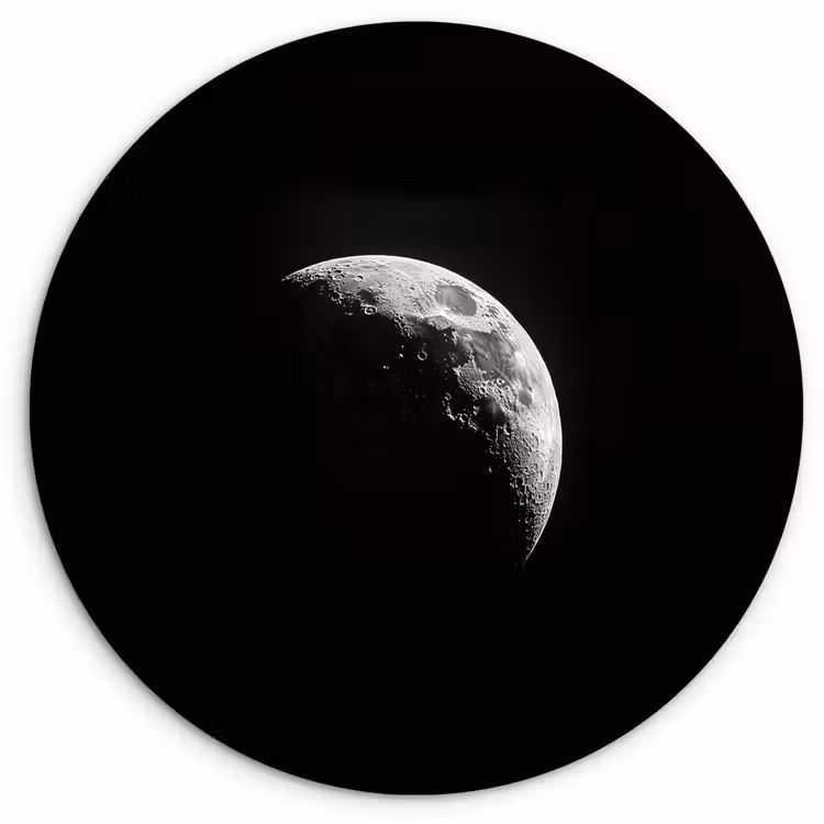 Muurcirkel - Maan - Hemel - Zwart - Schaduw — 1