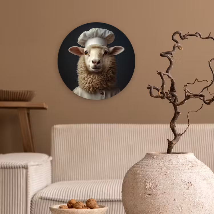Muurcirkel - Schaap - Wol - Kok — 2
