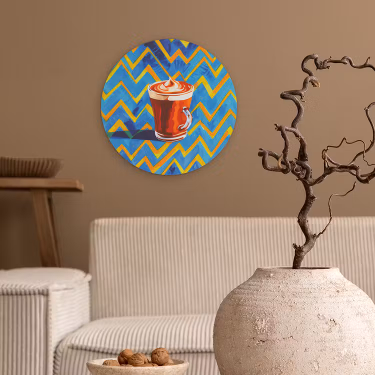 Muurcirkel - Mok - Koffie - Zigzag - Slagroom — 2