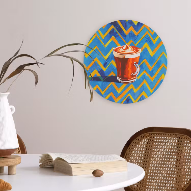 Muurcirkel - Mok - Koffie - Zigzag - Slagroom — 4