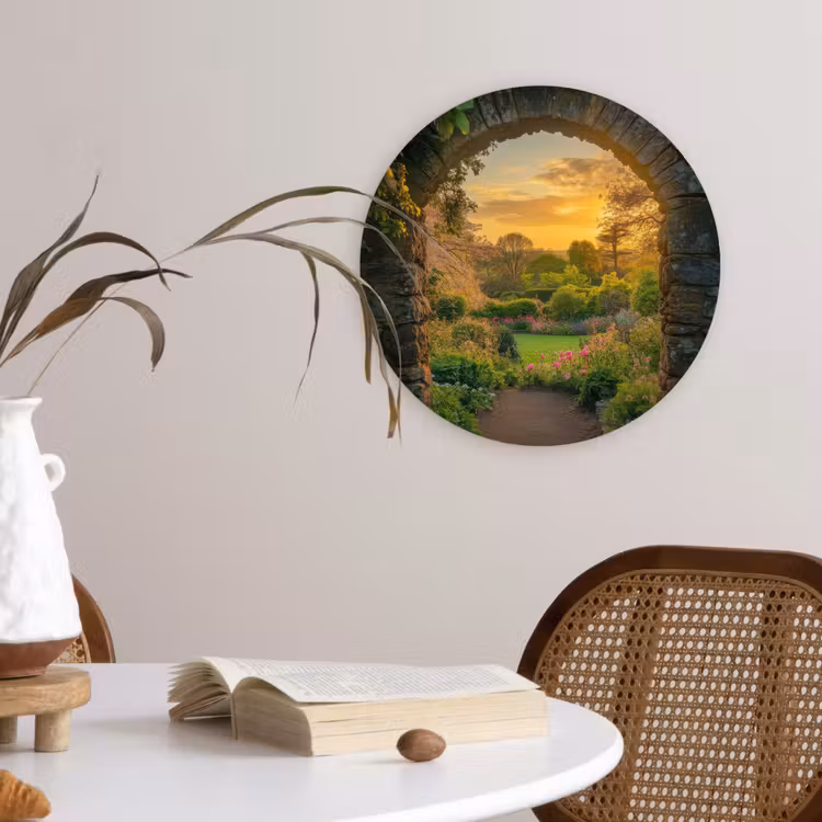 Muurcirkel - Poort - Planten - Zonsondergang — 4