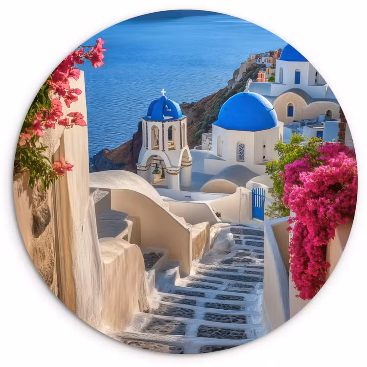Muurcirkel - Santorini - Bloemen - Griekenland — 1
