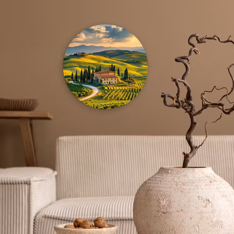 Muurcirkel - Toscane - Landschap - Wijngaarden — 2