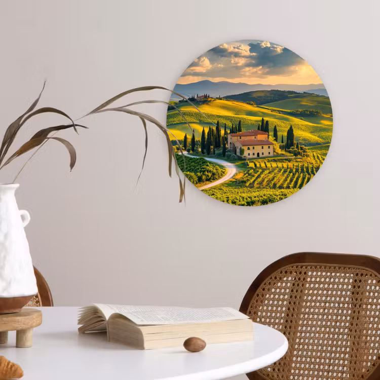 Muurcirkel - Toscane - Landschap - Wijngaarden — 4