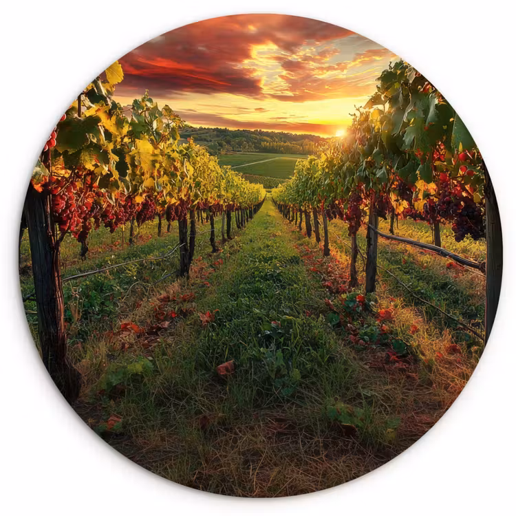 Muurcirkel - Wijngaard - Druiven - Zonsondergang — 1