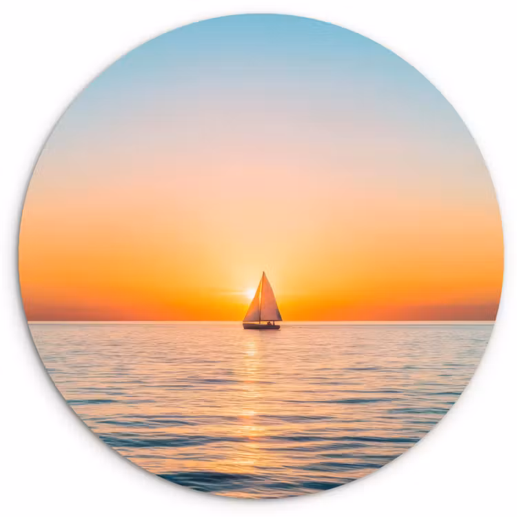 Muurcirkel - Zee - Zeilboot - Zonsondergang — 1