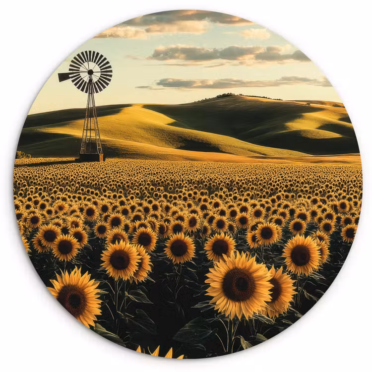 Muurcirkel - Zonnebloem - Veld - Windmolen — 1