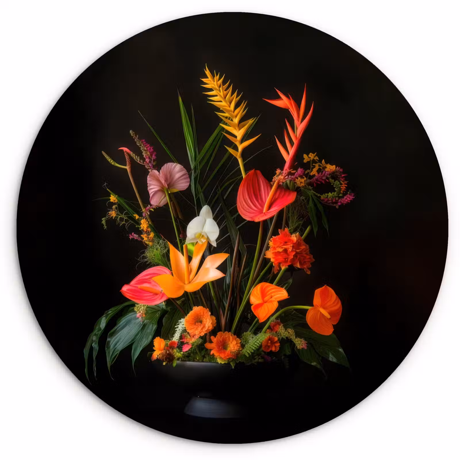 Muurcirkel - Schaal - Boeket - Bloemen — 1