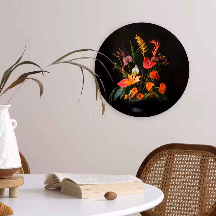 Muurcirkel - Schaal - Boeket - Bloemen — 4