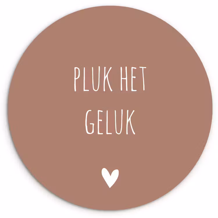 Muurcirkel - Pluk het geluk - Spreuken - Quotes — 1