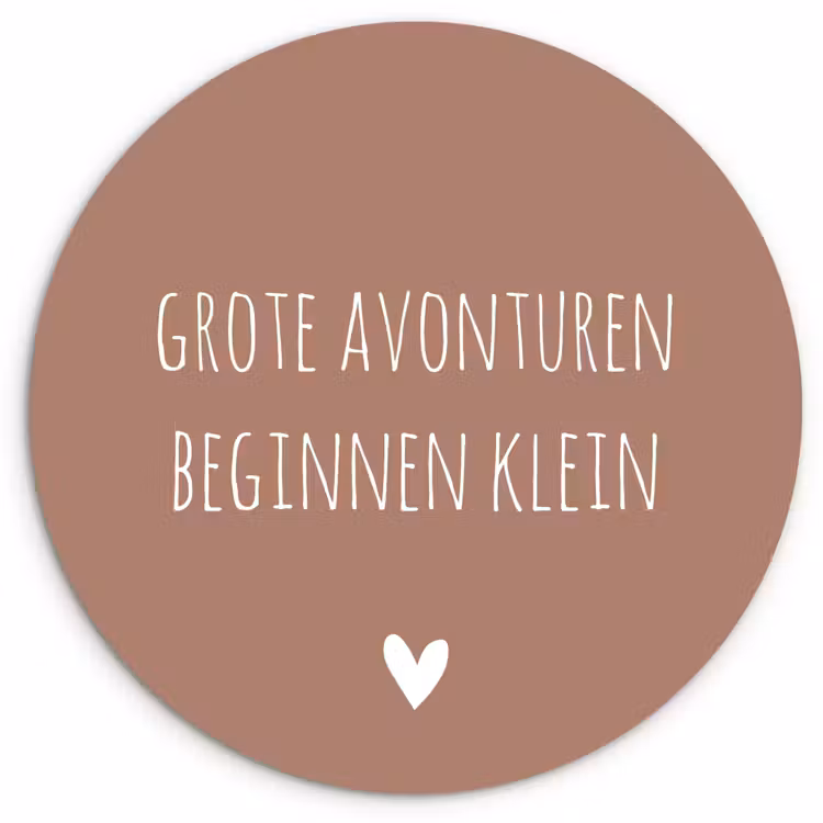 Muurcirkel - Spreuken - Grote avonturen beginnen klein - Quotes — 1