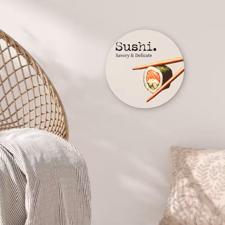 Muurcirkel - Sushi - Zalm - Rijst - Japans — 5