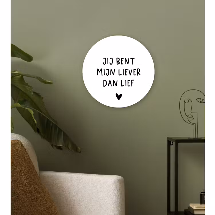 Muurcirkel - Quotes - Jij bent mijn liever dan lief - Spreuken — 3