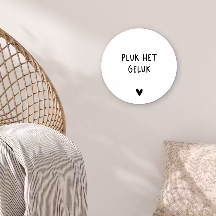 Muurcirkel - Quotes - Pluk het geluk - Spreuken — 5