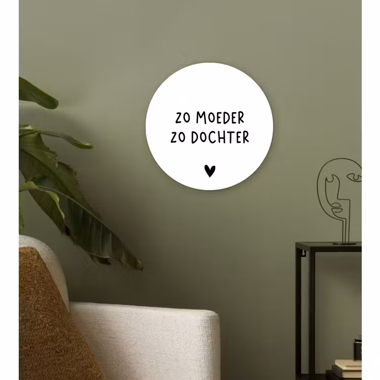 Muurcirkel - Spreuken - Zo moeder zo dochter - Quotes - Mama - Dochter — 3