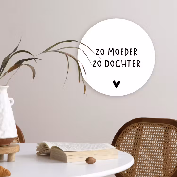 Muurcirkel - Spreuken - Zo moeder zo dochter - Quotes - Mama - Dochter — 4