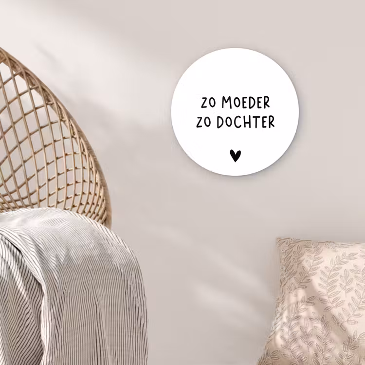 Muurcirkel - Spreuken - Zo moeder zo dochter - Quotes - Mama - Dochter — 5