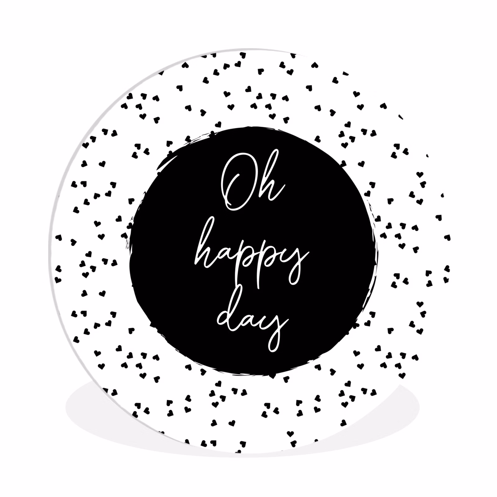 Muurcirkel - Quotes - Tekst - Oh happy day - Geluk — 1