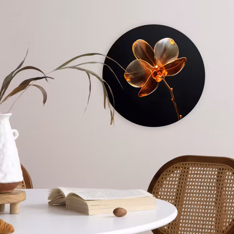 Muurcirkel - Orchidee - Doorzichtig - Bloem — 4
