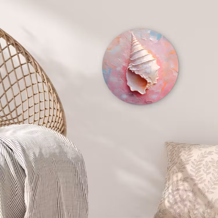 Muurcirkel - Schelp - Pastel - Pink — 5
