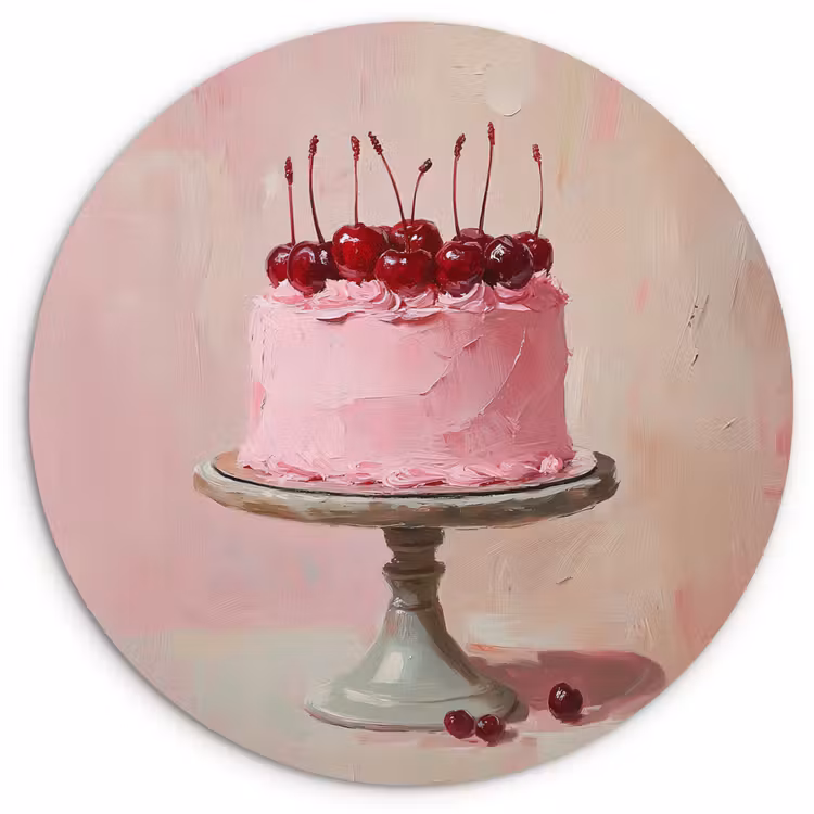 Muurcirkel - Taart - Pink - Cherry — 1