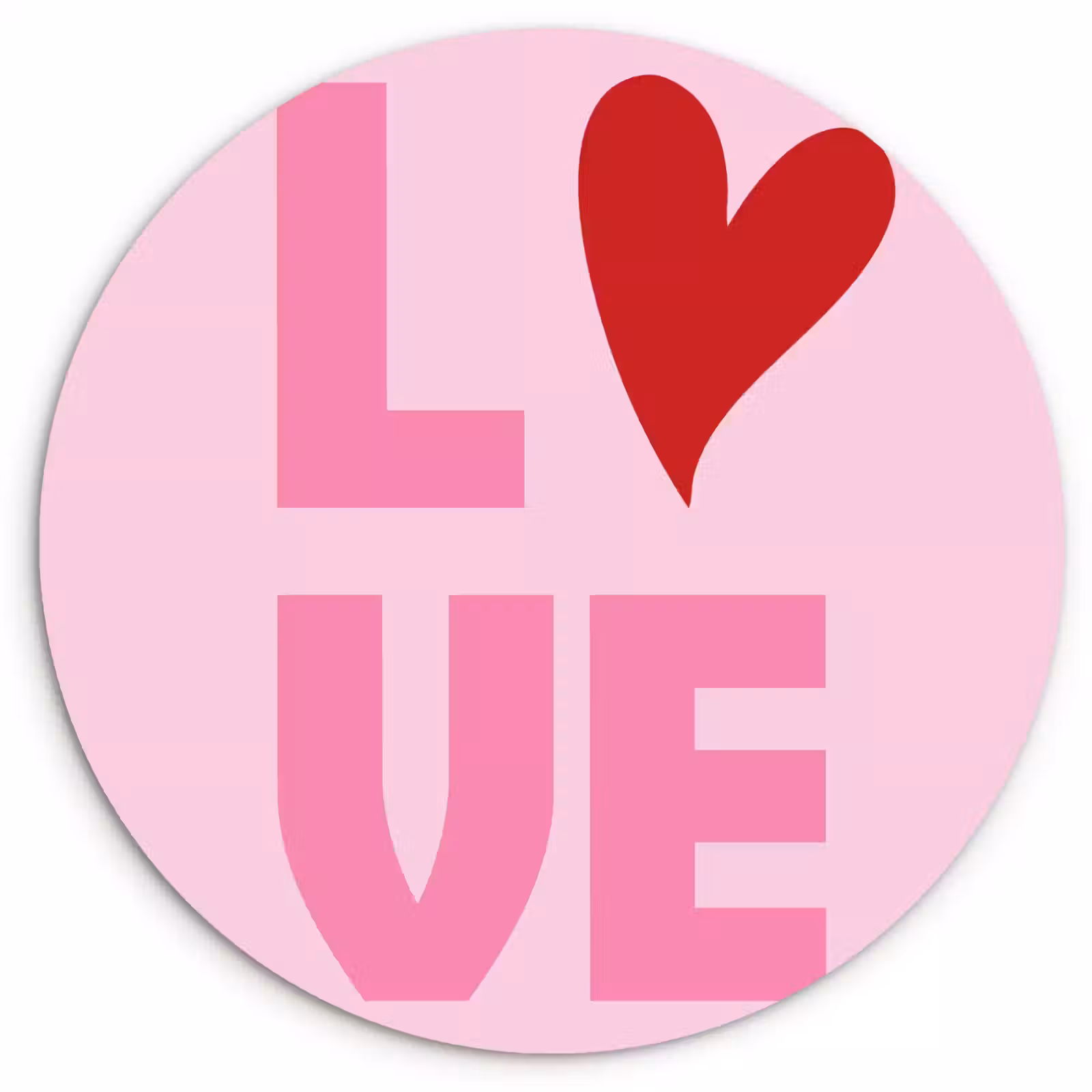 Muurcirkel - Love - Roze - Hart - Valentijn — 1