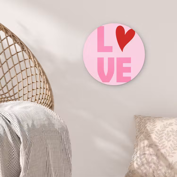 Muurcirkel - Love - Roze - Hart - Valentijn — 5