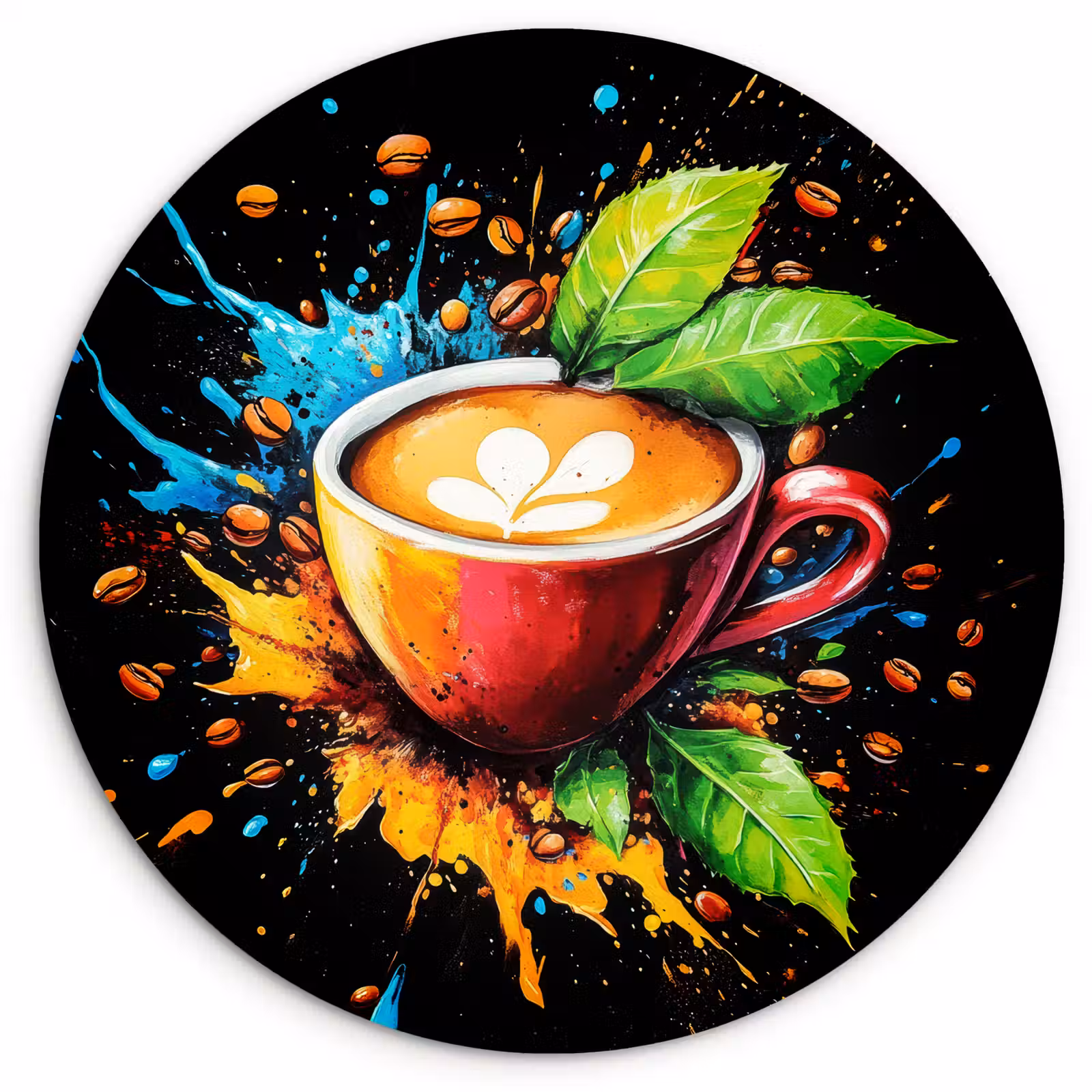 Muurcirkel - Koffie - Graffiti - Drinken - Abstract — 1