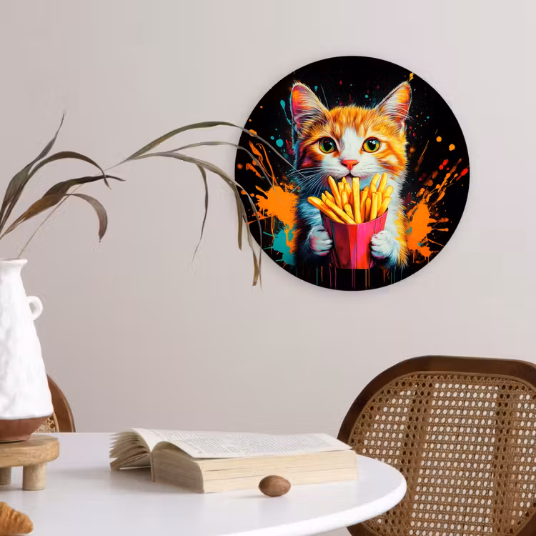 Muurcirkel - Kat - Eten - Patat - Graffiti - Abstract — 4