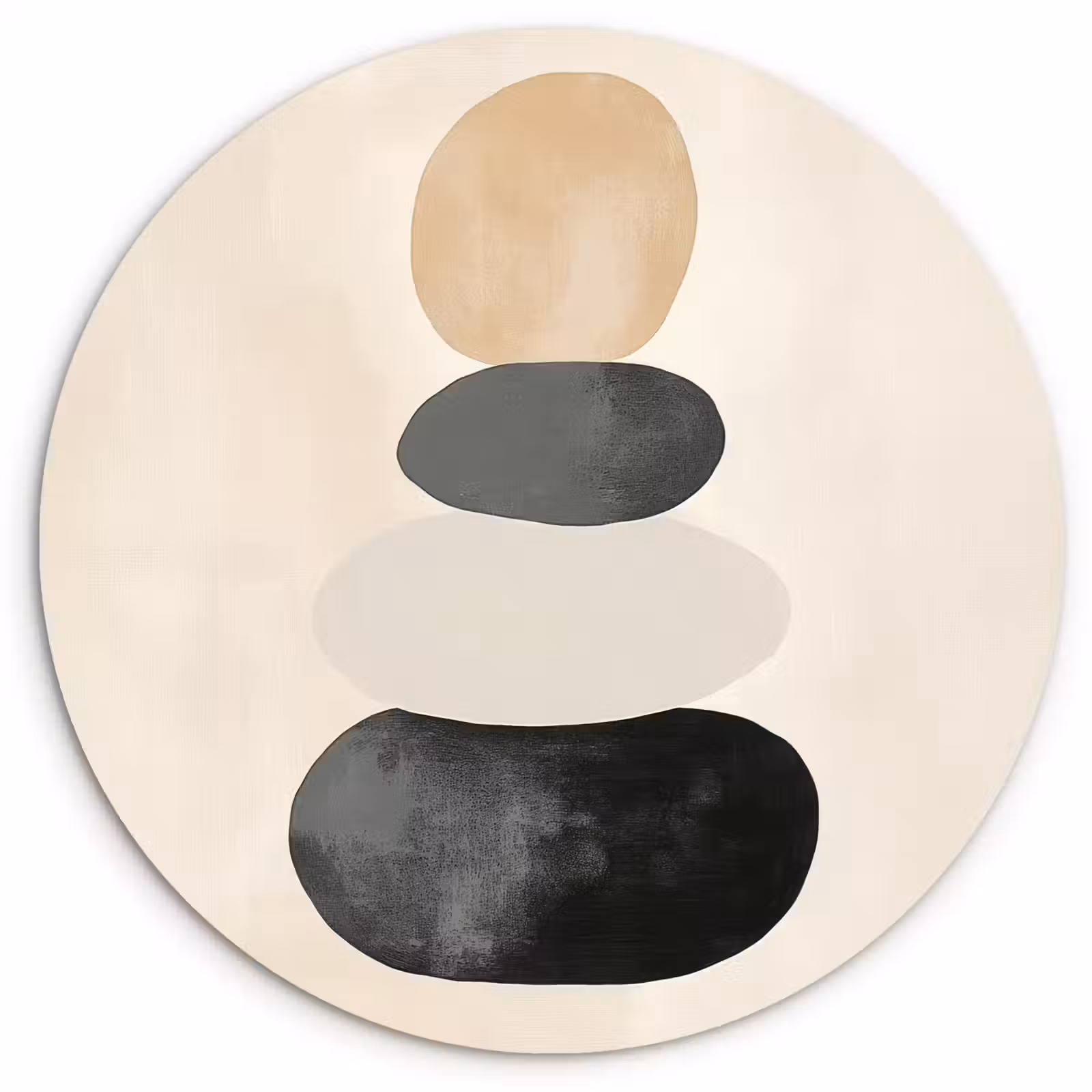 Muurcirkel - Japandi - Wabi sabi - Beige — 1